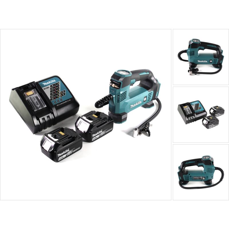 foto del prodotto makita compressore a batteria dmp 180 rm 18 v 8,3 bar 2x batteria 4,0 ah caricabatterie