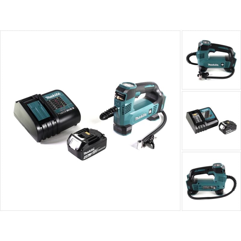 foto del prodotto makita compressore a batteria dmp 180 rm1 18 v 8,3 bar 1x batteria 4,0 ah caricabatterie