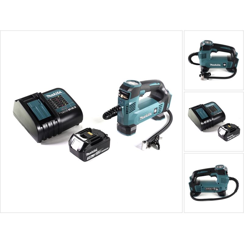 foto del prodotto makita compressore a batteria dmp 180 sf1 18 v 8,3 bar 1x batteria 3,0 ah caricatore