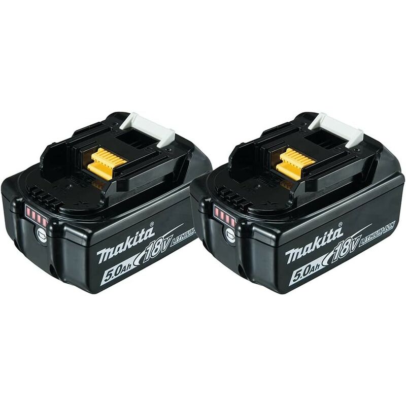 foto del prodotto makita confezione da 2 batterie li ion bl1850b da 18 v 5 ah con indicatore di carica 197288 2