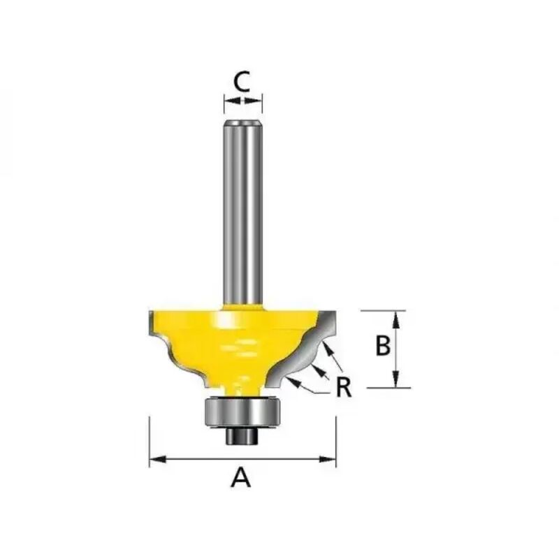 foto del prodotto makita d 11695 fresa a profilo onda con gambo 8 mm