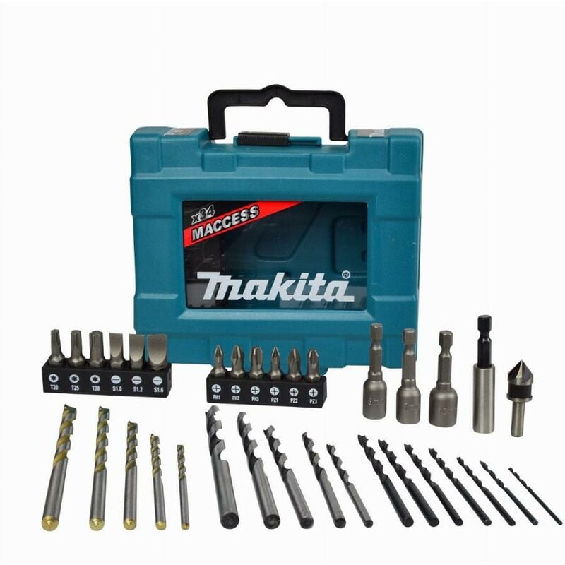 foto del prodotto makita d 36980 set kit 34 accessori punte bits valigetta