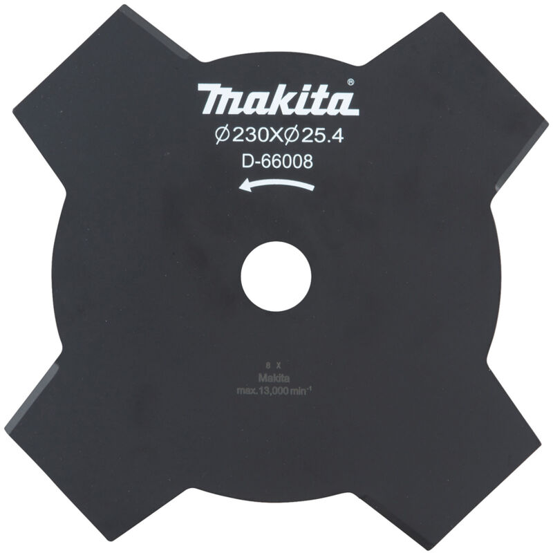 foto del prodotto makita d 66008 lama decespugliatori 230mm foro 25,4mm 4 denti sp 1,8mm