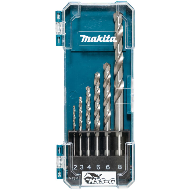 foto del prodotto makita d 75742 set 6 punte metallo hss g 2,0 3,0 4,0 5,0 6,0 8,0 mm