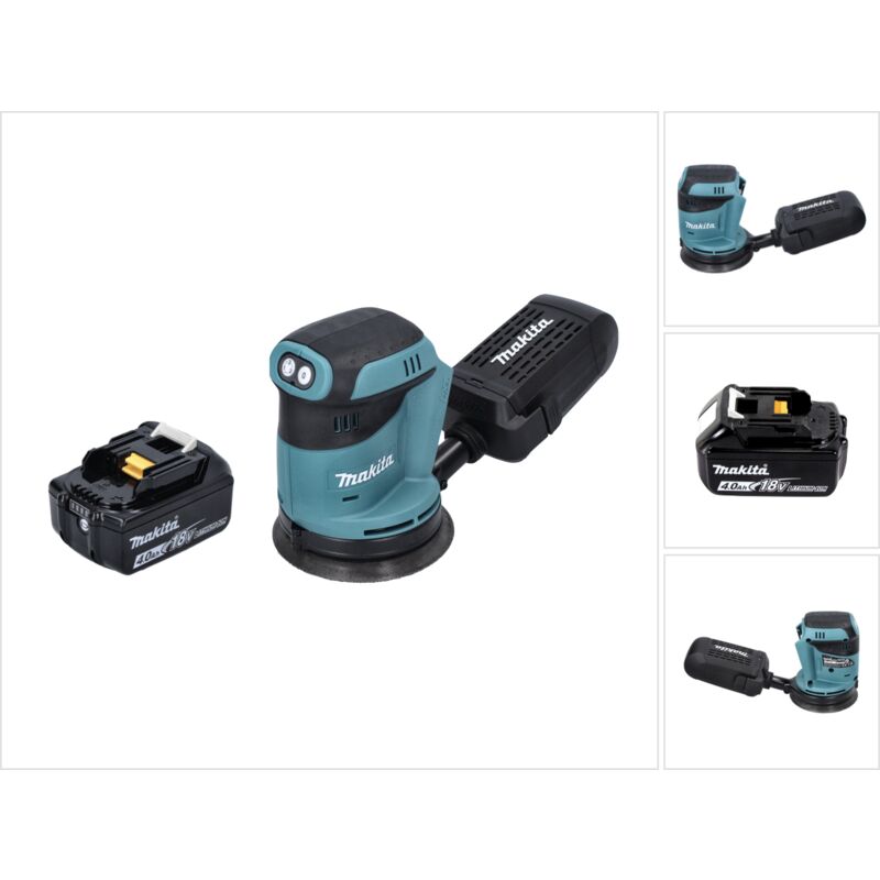 foto del prodotto makita dbo 180 m1 levigatrice orbitale a batteria 18v 1x batteria 4,0ah senza caricabatterie