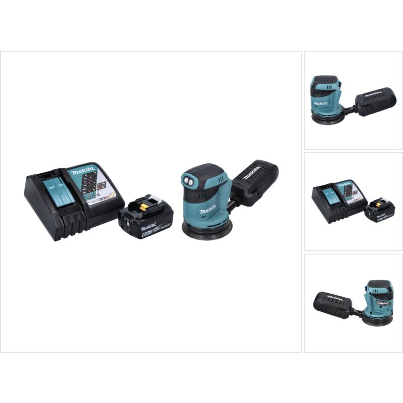 foto del prodotto makita dbo 180 rg1 18 v levigatrice eccentrica a batteria da 125 mm 1x batteria 6,0 ah caricatore
