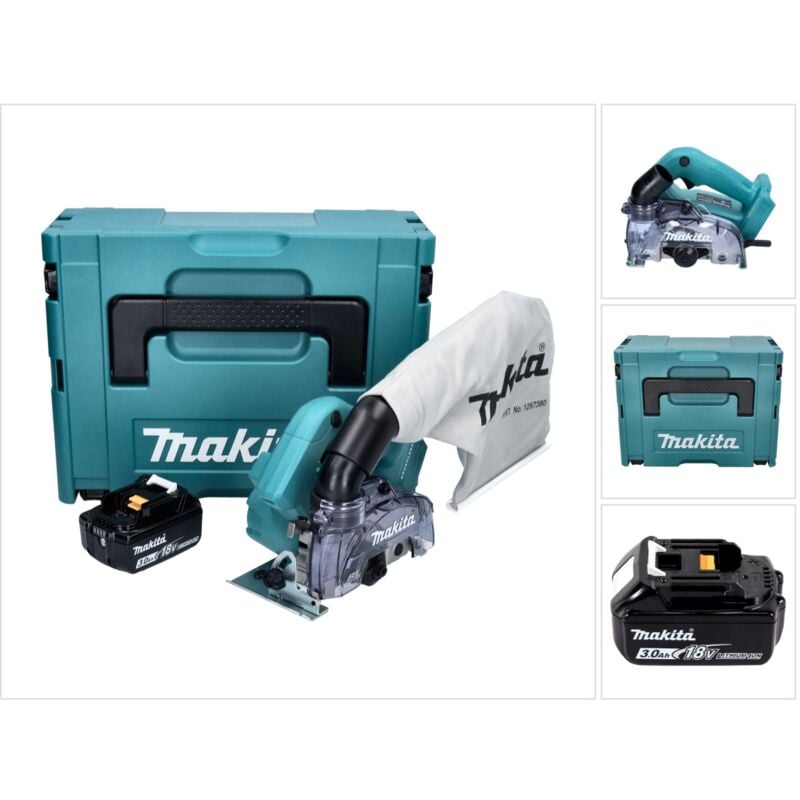 foto del prodotto makita dcc 500 f1j sega circolare a batteria 125 mm brushless 18 v 1x batteria 3,0 ah scatola makpac senza caricabatterie