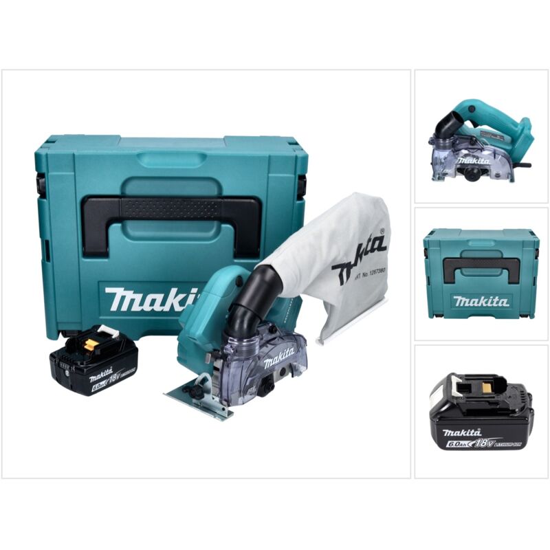 foto del prodotto makita dcc 500 g1j sega diamantata a batteria 125mm brushless 18v 1x batteria 6,0ah scatola makpac senza caricabatterie