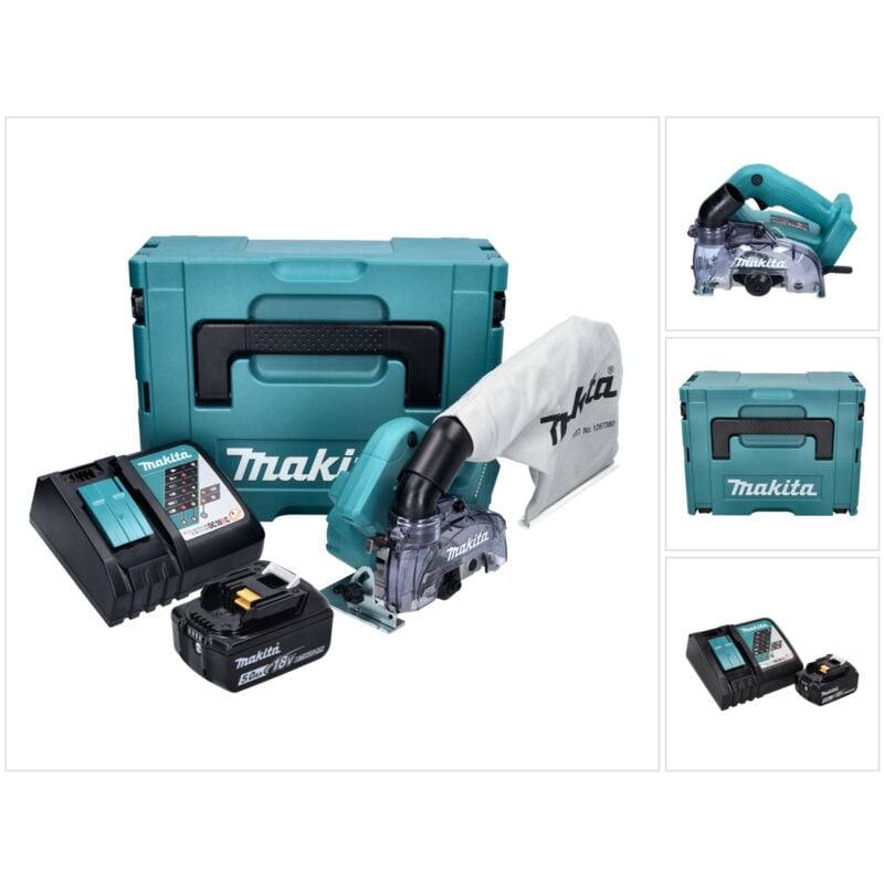 foto del prodotto makita dcc 500 rt sega circolare diamantata a batteria 18 v 125 mm brushless 1x batteria 5,0 ah caricabatterie makpac
