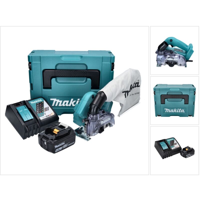 foto del prodotto makita dcc500rm1j sega circolare a batteria 125mm brushless 18v 1x batteria 4.0ah caricabatterie valigetta makpac