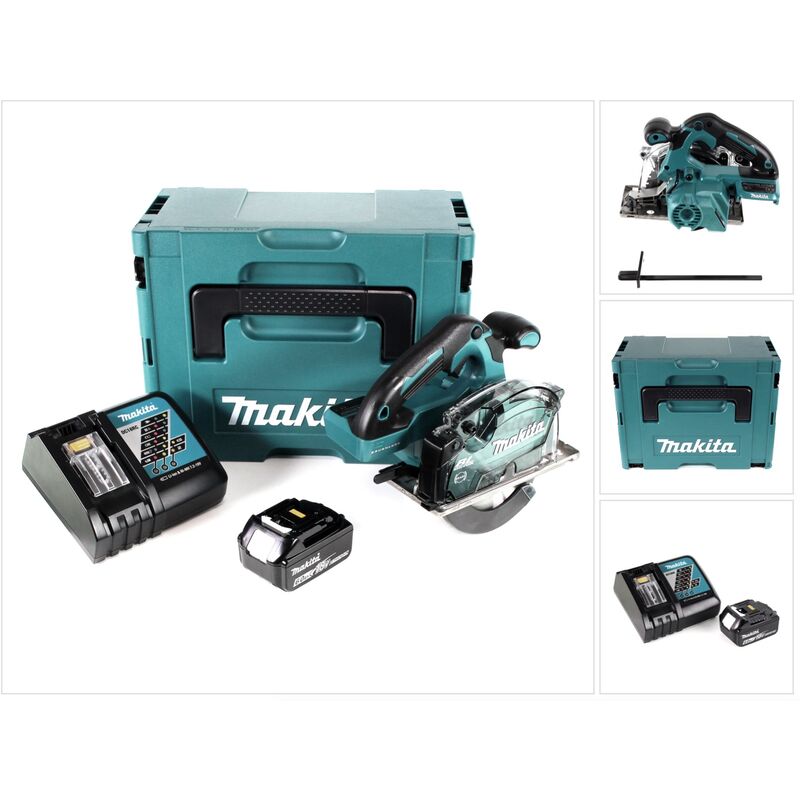 foto del prodotto makita dcs 553 rg1j sega circolare a batteria per metallo 18v 150 mm brushless 1x batteria ricaricabile 6.0ah caricabatterie makpac