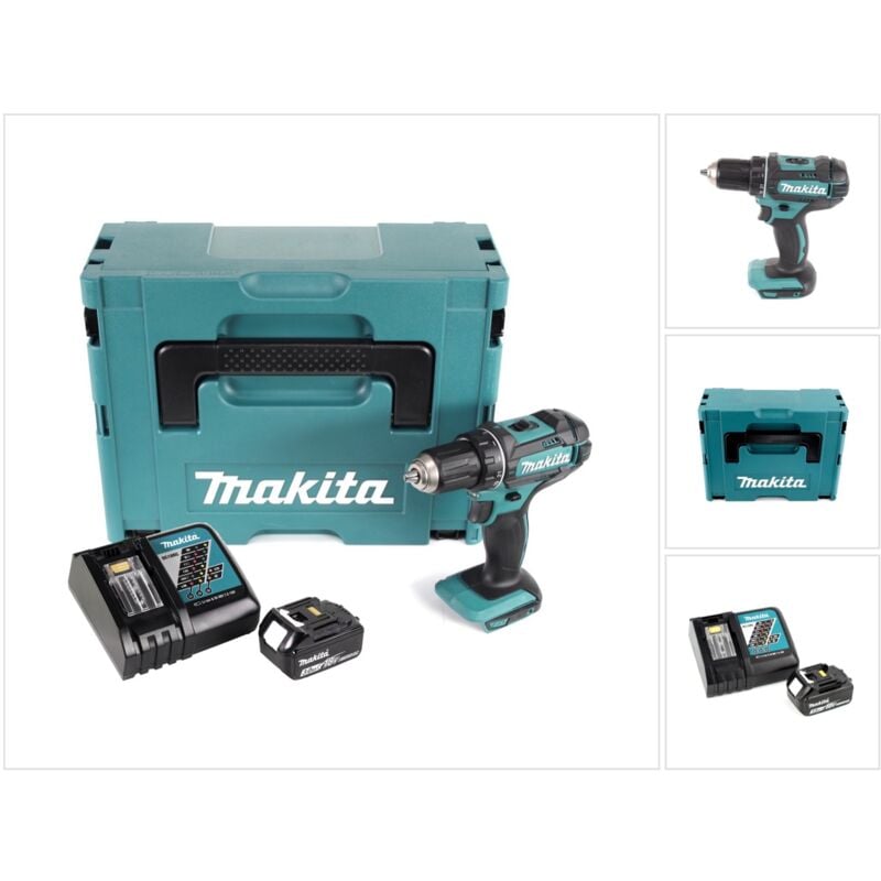 foto del prodotto makita ddf 482 rf1j trapano avvitatore a batteria 18v 62nm in valigetta makpac 2 1x batteria 3,0 ah caricabatterie