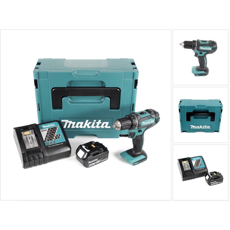 foto del prodotto makita ddf 482 rm1j trapano avvitatore a batteria 18v in valigetta makpac 1x batteria 4,0 ah caricabatterie