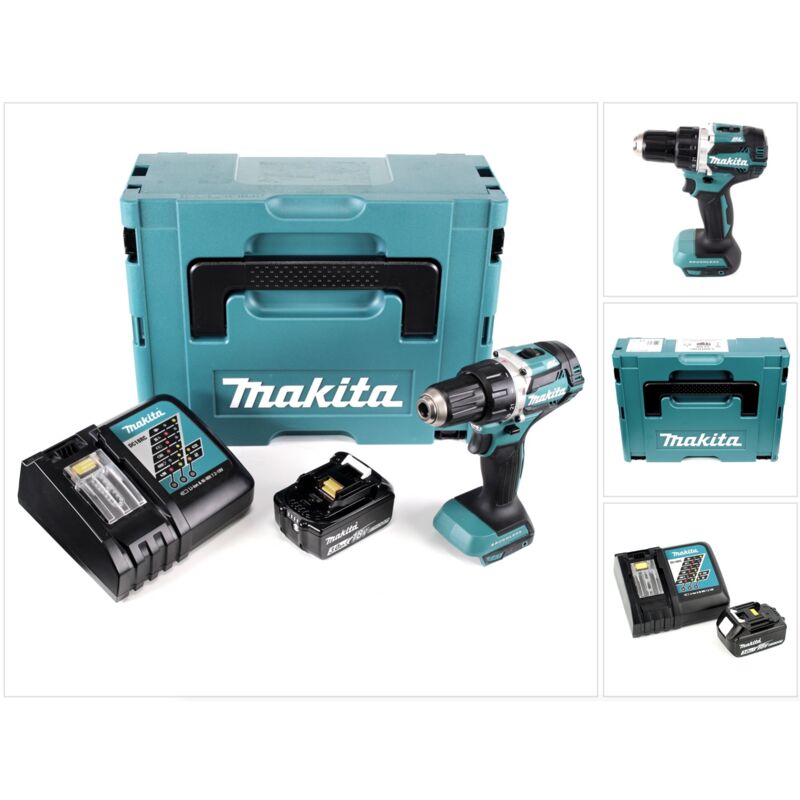 foto del prodotto makita ddf 484 rf1j trapano avvitatore a batteria senza spazzole 18v 54nm 1x batteria 3,0ah caricabatterie in makpac