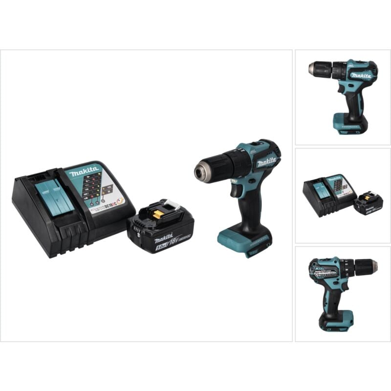 foto del prodotto makita dhp 483 rt1 18 v 40 nm brushless cordless drill 1x 5.0 ah battery charger