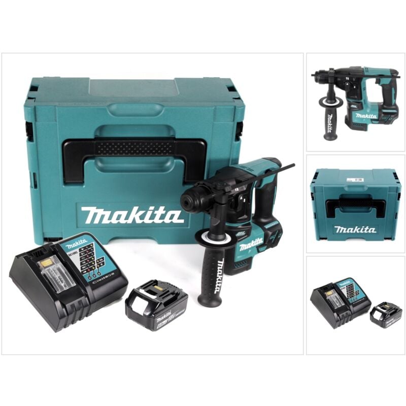 foto del prodotto makita dhr 171 rg1j tassellatore a batteria 18v 1,2j sds plus 1x batteria 6,0 ah caricabatterie valigetta makpac