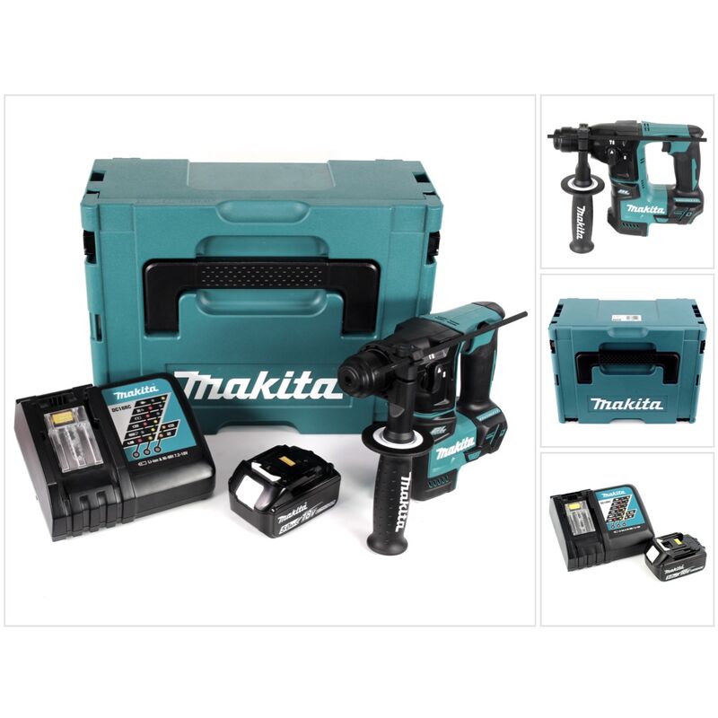 foto del prodotto makita dhr 171 rt1j tassellatore a batteria 18v sds plus 1x batteria 5,0ah caricatore valigetta makpac