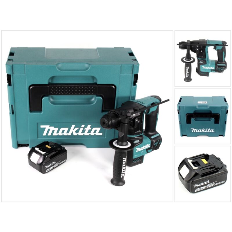 foto del prodotto makita dhr 171 t1j tassellatore a batteria 18v sds plus 1x batteria 5,0ah valigetta makpac senza caricatore
