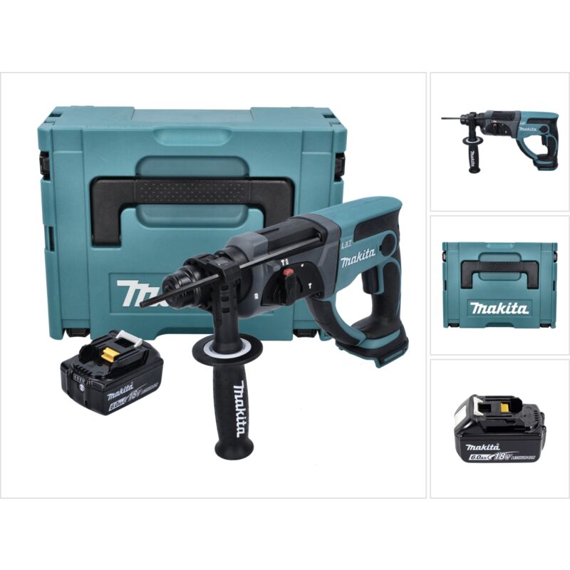foto del prodotto makita dhr 202 g1j 18 v 2.0 j sds plus 1x batteria 6.0 ah makpac senza caricabatterie