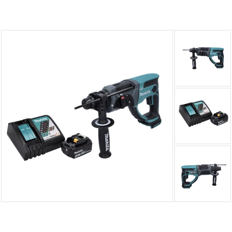 foto del prodotto makita dhr 202 rm1 18 v 2,0 j sds plus martello a scalpello a batteria 1x batteria 4,0 ah ladegert