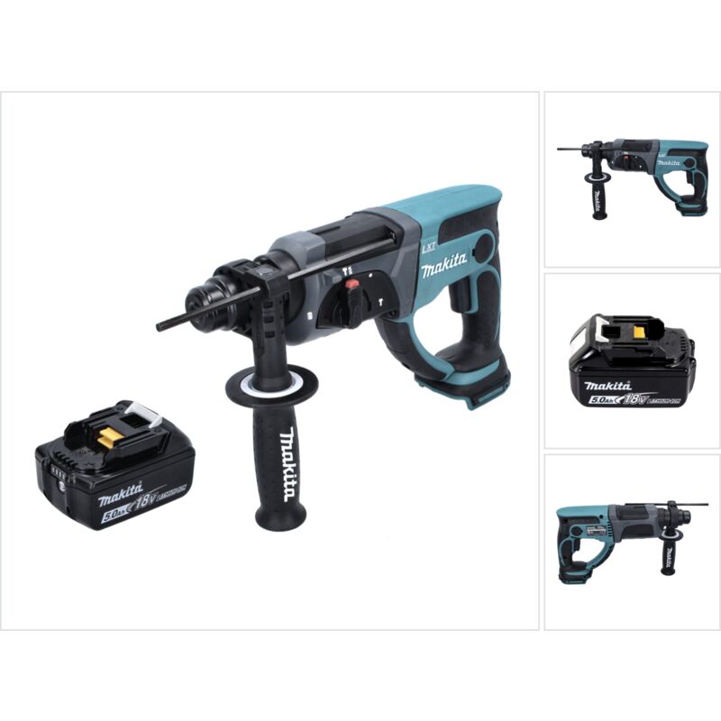 foto del prodotto makita dhr 202 t1 tassellatore a batteria 18v 1x batteria bl1850 5,0 ah senza caricatore