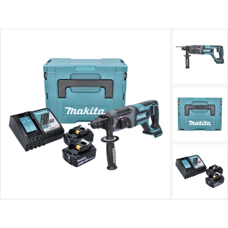 immagine 0 del prodotto makita dhr 241 rtj 18 v tassellatore a batteria con attacco sds plus in valigetta makpac 2x batterie 5,0 ah caricatore rapido