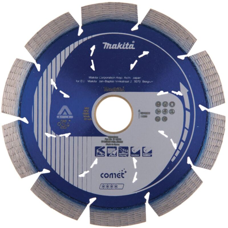 foto del prodotto makita disco da taglio diamantato comet 125 x 22,23 x 10 mm comet