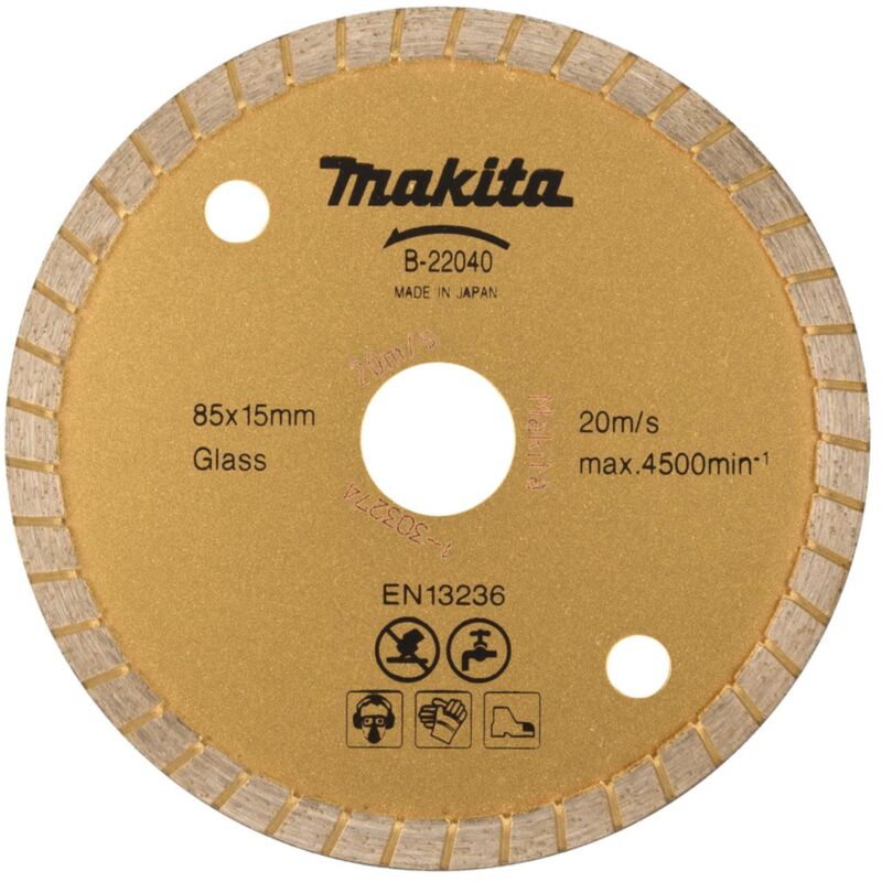 foto del prodotto makita disco da taglio diamantato taglio a umido 85 x 15 x 5,2 mm