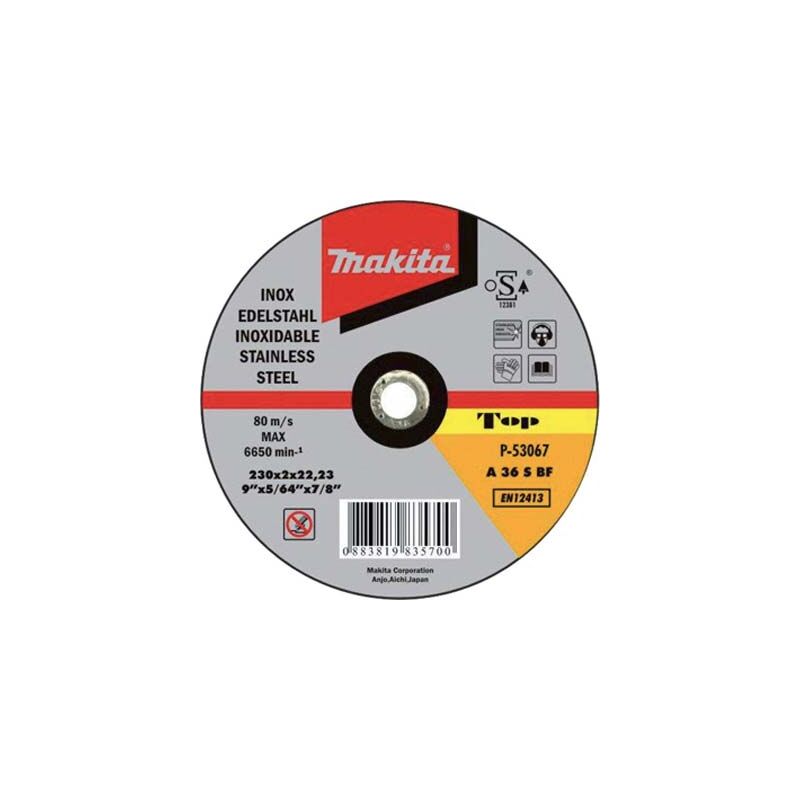 foto del prodotto makita disco da taglio per inox 230x2 mm conf. 50 pezzi