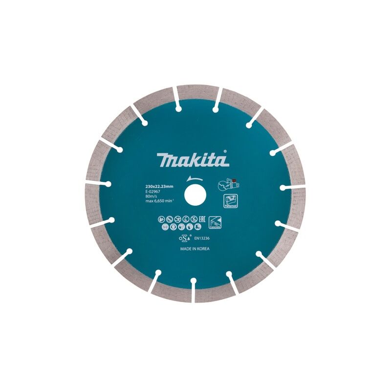 foto del prodotto makita disco diamantato 230mm a settori concrete x dce090 e 02967