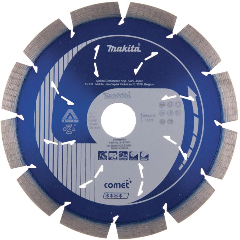 foto del prodotto makita disco diamantato comet 150 x 22,23 x 10 mm comet