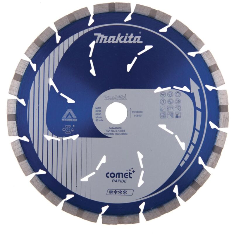 foto del prodotto makita disco diamantato comet 230 x 22,23 x 10 mm comet