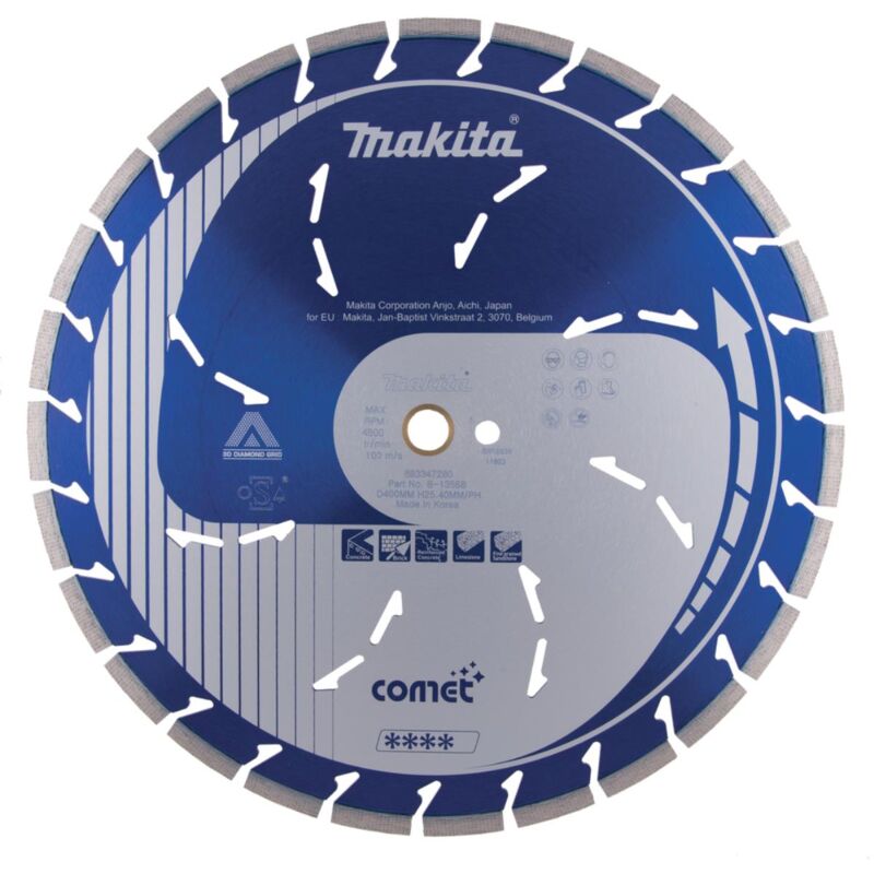 foto del prodotto makita disco diamantato comet 400 x 25,40 x 10 mm comet