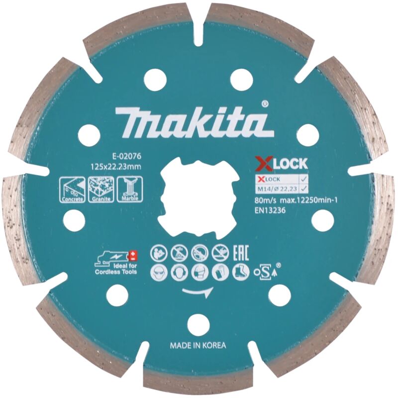 foto del prodotto makita disco diamantato x lock 125mm e 02076