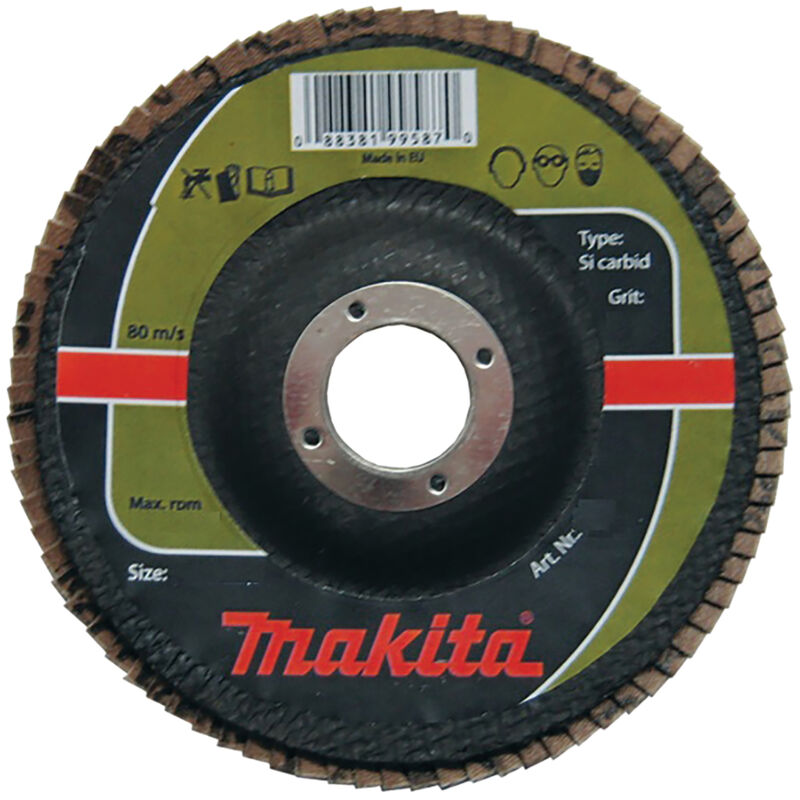 foto del prodotto makita disco lamellare 1 pz. 180 mm 22,23 mm k60 acciaio