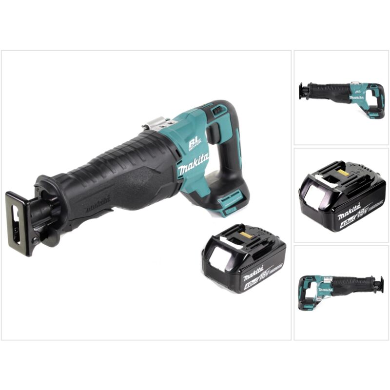 foto del prodotto makita djr 187 m1 seghetto diritto a batteria 18v 1x batteria 4,0 ah senza caricatore, senza valigetta