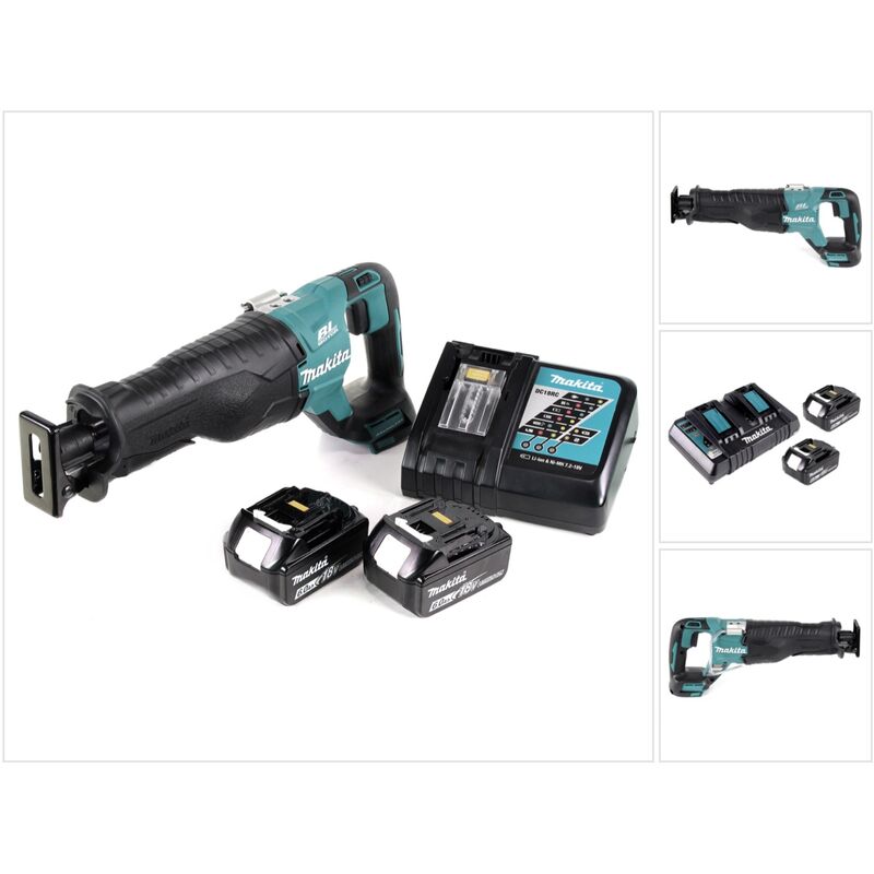 foto del prodotto makita djr 187 seghetto diritto a batteria 18v 2x batterie 6,0 ah caricabatterie