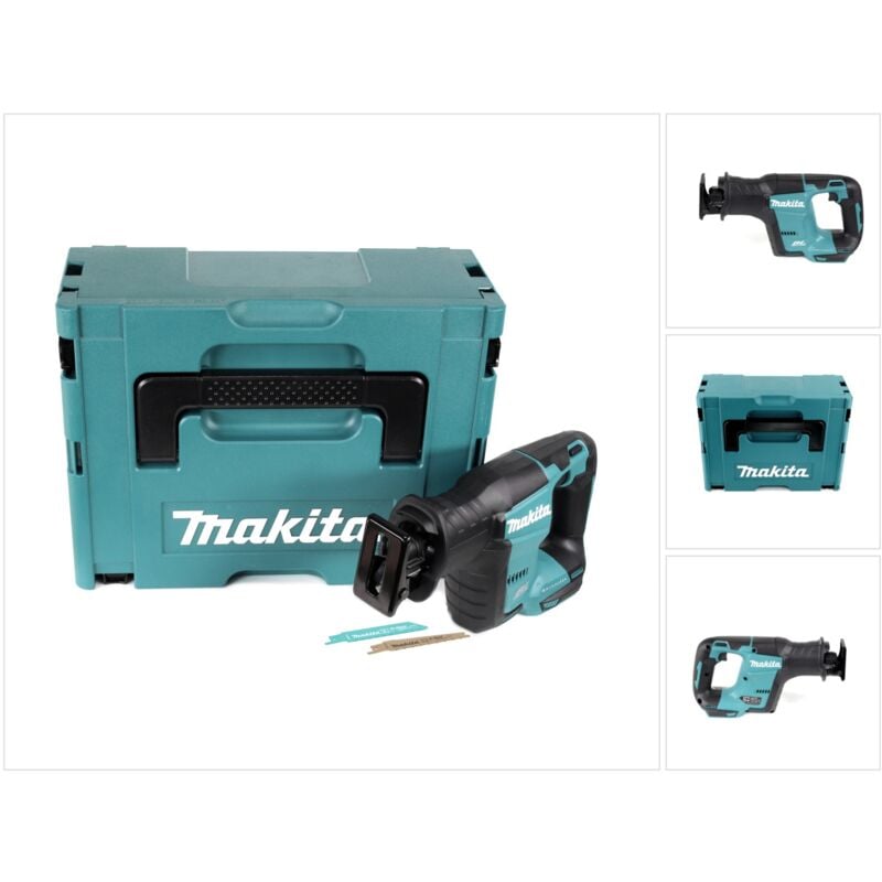 foto del prodotto makita djr 188 zj 18 v seghetto diritto brushless a batteria in valigetta makpac senza batteria, senza caricatore