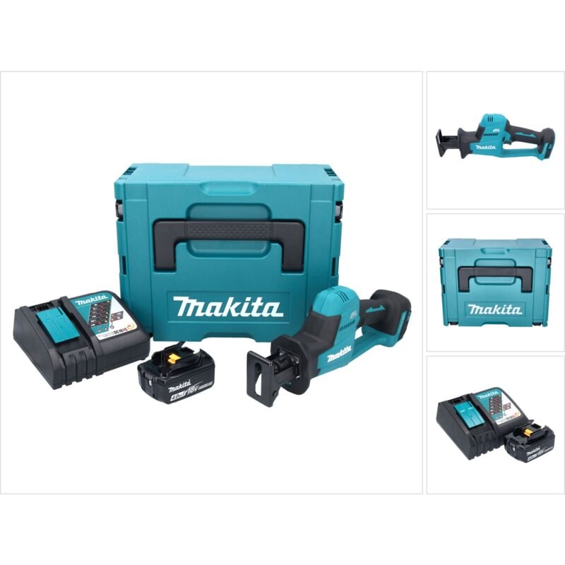foto del prodotto makita djr 189 rm1j sega alternativa a batteria 18 v brushless 1x batteria 4,0 ah caricabatterie makpac