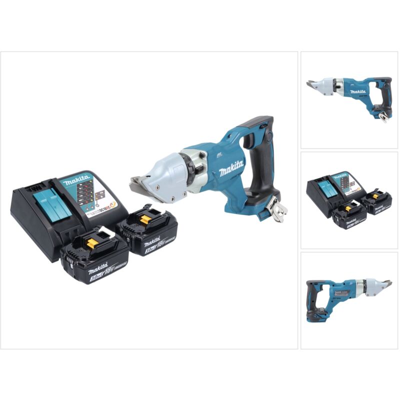 foto del prodotto makita djs 200 rf cesoie per lamiera a batteria 18 v 2,0 mm senza spazzole 2x batteria ricaricabile 3,0 ah caricabatteria