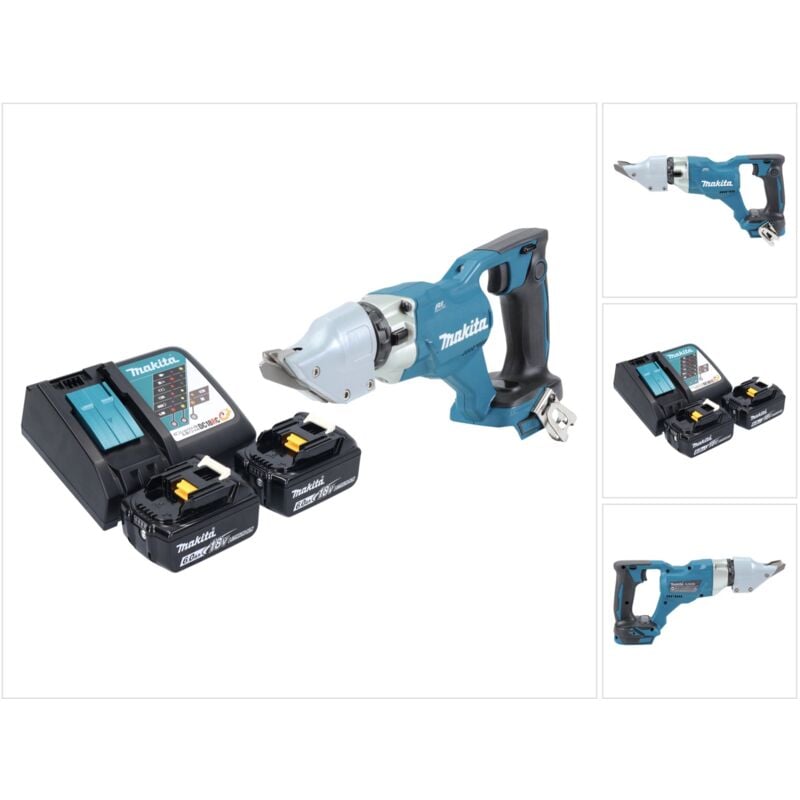 foto del prodotto makita djs 200 rg cesoie per lamiera a batteria 18 v 2,0 mm brushless 2x batteria ricaricabile 6,0 ah caricabatterie