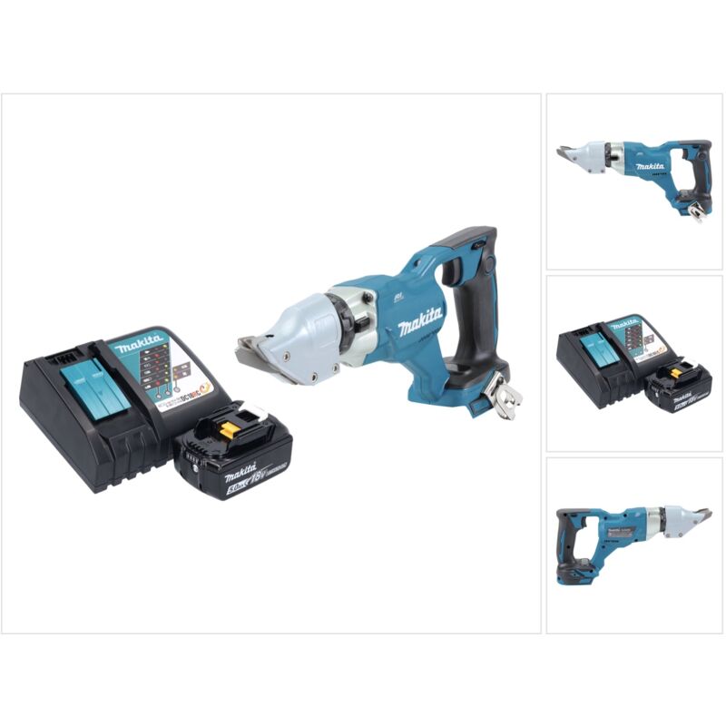 foto del prodotto makita djs 200 rt1 cesoie per lamiera a batteria 18 v 2,0 mm brushless 1x batteria ricaricabile 5,0 ah caricabatterie