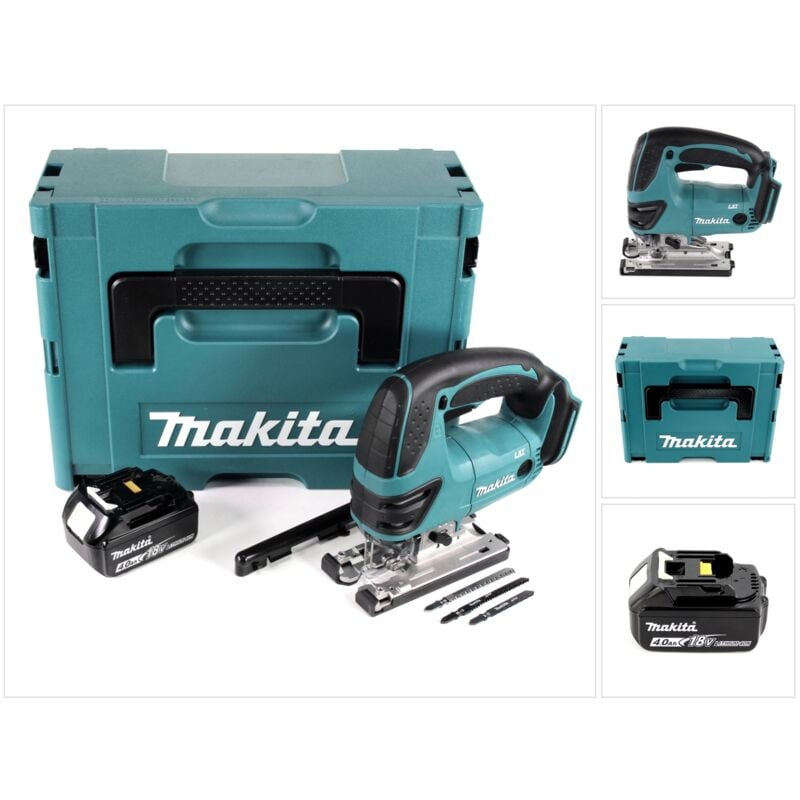 foto del prodotto makita djv 180 m1j seghetto alternativo a batteria 18v 1x batteria 4,0ah valigetta senza caricabatterie