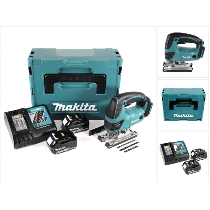 foto del prodotto makita djv 180 rmj seghetto alternativo a batteria 18v 2x batterie 4,0ah caricabatterie valigetta