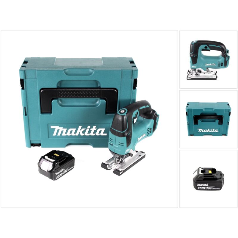 foto del prodotto makita djv 182 f1j seghetto alternativo brushless a batteria 18v 26mm in valigetta makpac 1x batteria bl1830b 3,0 ah senza caricabatterie