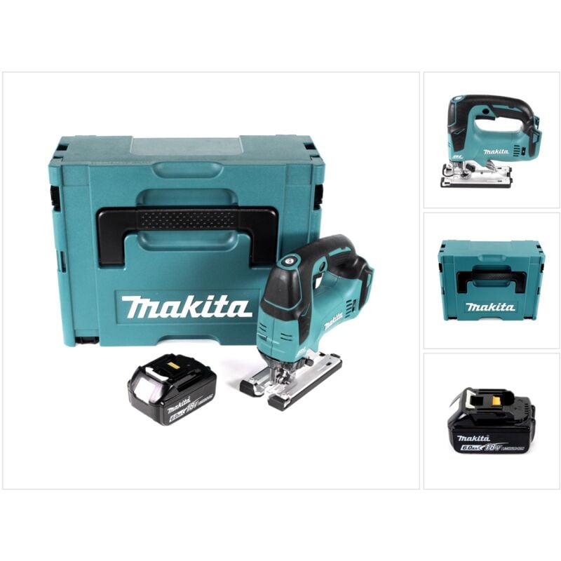 foto del prodotto makita djv 182 g1j seghetto alternativo brushless a batteria 18v 26mm in valigetta makpac 1x batteria bl1860b 6,0 ah senza caricabatterie