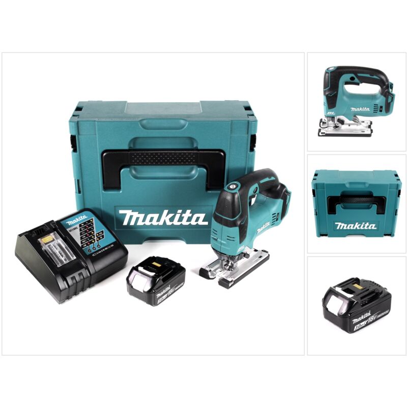 foto del prodotto makita djv 182 rf1j seghetto alternativo a batteria 18v brushless in valigetta makpac 1x batteria 3,0 ah caricabatterie