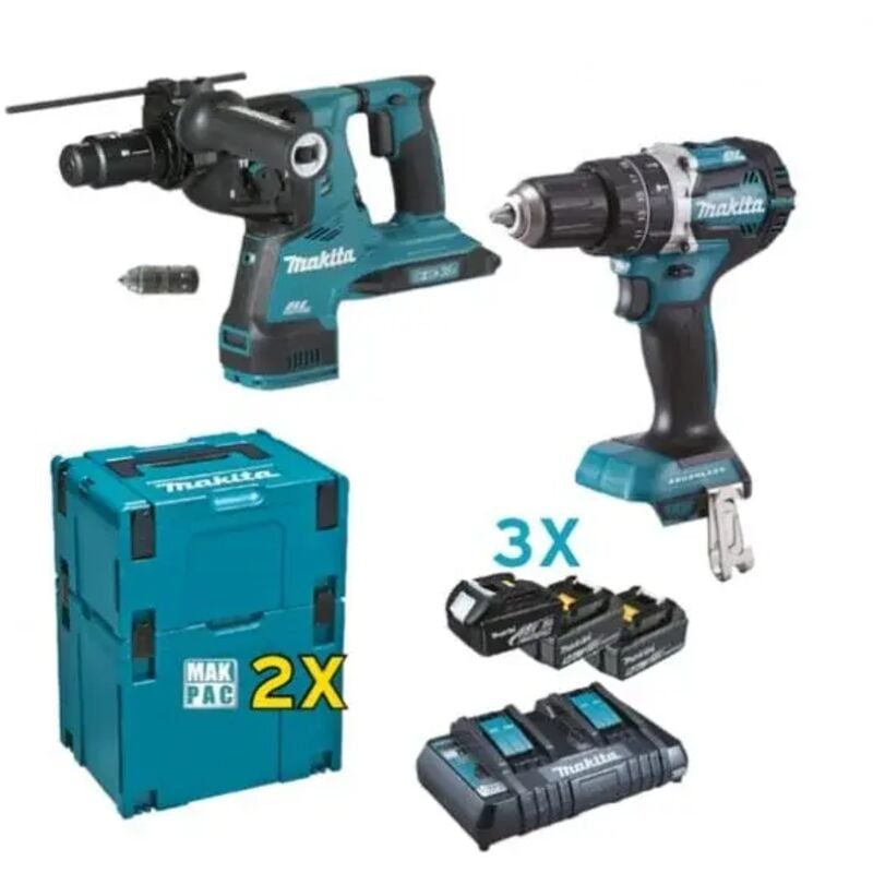 foto del prodotto makita dlx2280ptj set elettroutensili a batteria
