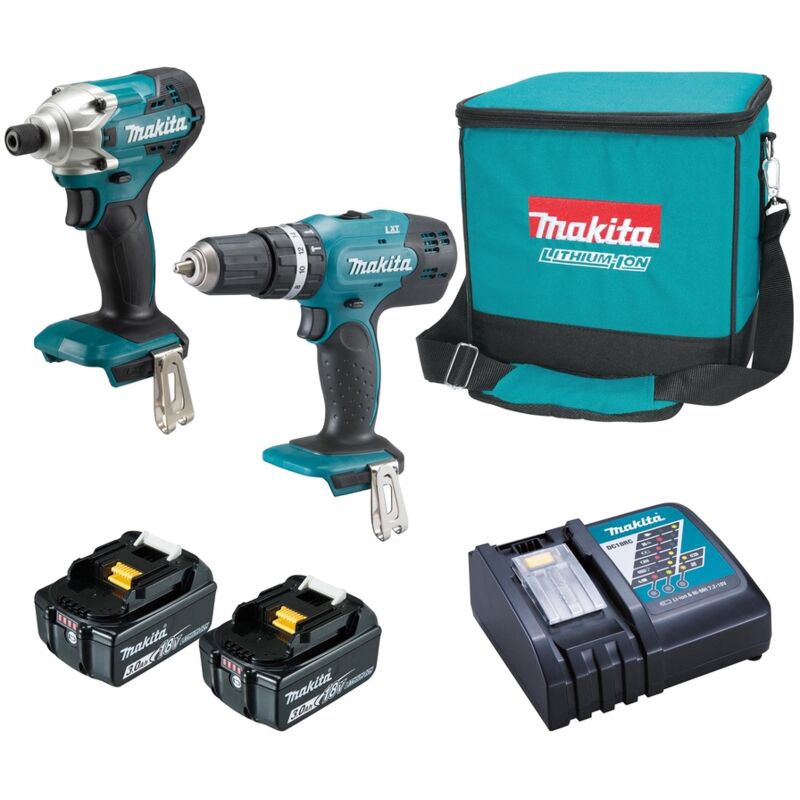 foto del prodotto makita dlx2336x kit avvitatori ad impulsi e percussione 18 v con batterie