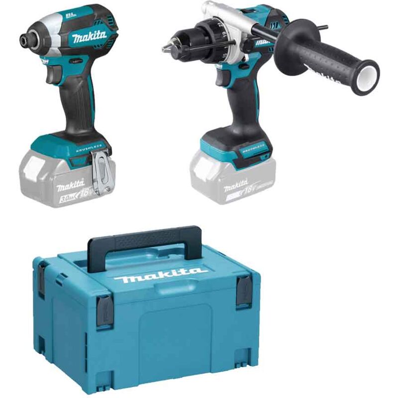 foto del prodotto makita dlxper2 set 18v trapano a percussione dhp486 avvitatore massa battente dtd153 ndash senza